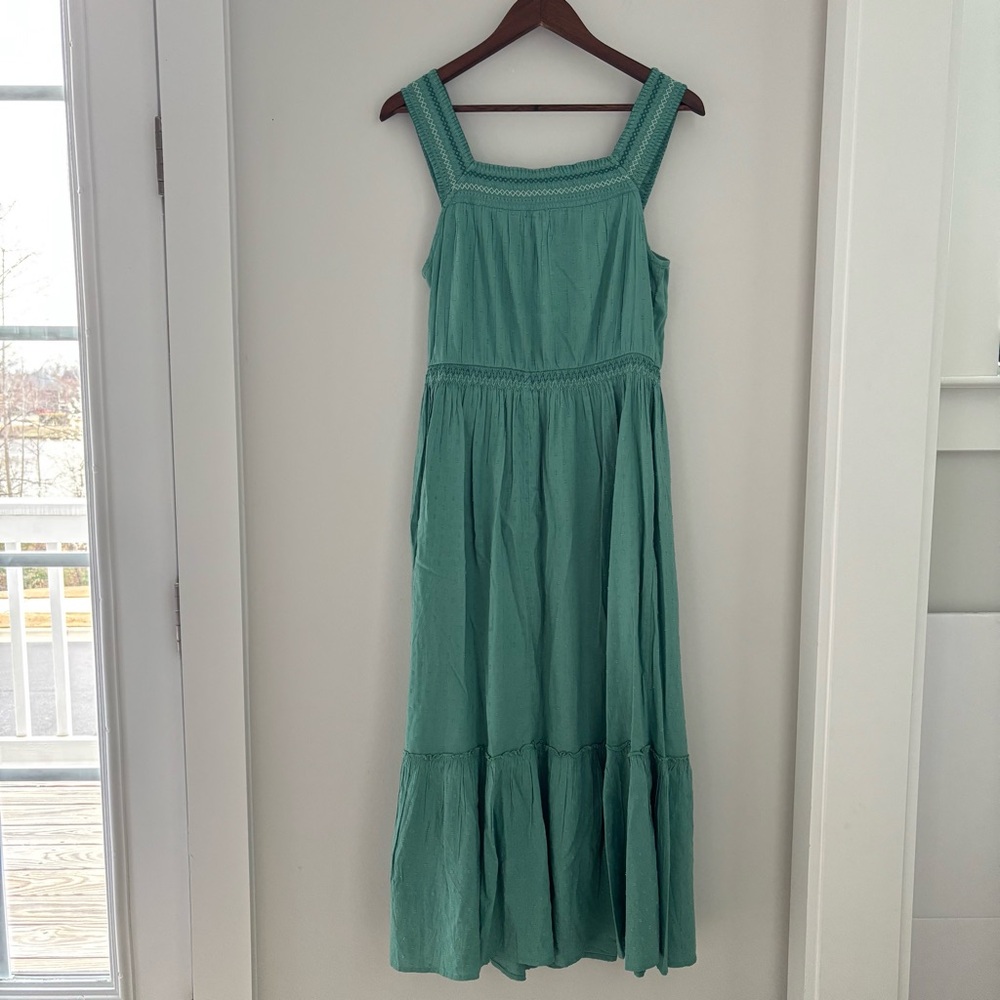 Old Navy Swiss Dot Midi Dress Green Cottagecore Coastal Grandma - Picture 12 of 12